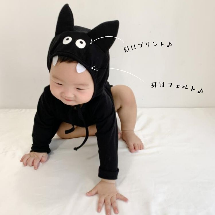 【ハロウィンコスチューム】ほら、着せたいでしょ？【ベビー コスプレ 子供服 お祝い プレゼント 喜ばれる オススメ gift set ベビーギフト ロンパース コットン 帽子 人気 おしゃれ セット 男の子 女の子 halloween コスプレ 仮装 韓国 ハロウィン】