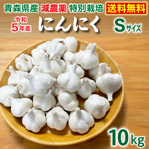 青森 特別栽培にんにく10kg Sサイズ 減農薬 国産 低臭ニンニク 送料無料 Y常