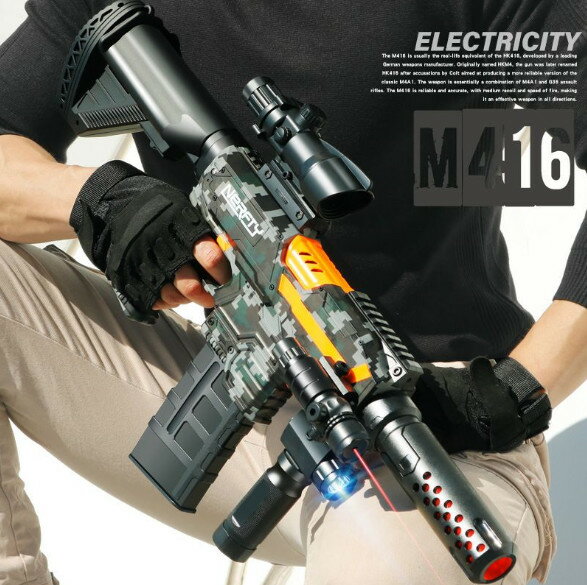 銃 おもちゃの銃 トイガン おもちゃ リアル M416 電気 電動 連続射撃 屋外 eva吸盤 ソフト弾丸 子供 大人 親子 アウトドア プレゼント 2