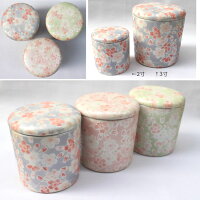 骨壺桜ころも大3寸直径9.7cm高さ9.9cm骨壷シリコンパッキンブルーピンクグリーン