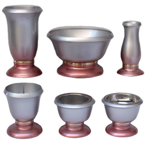 【50円OFFクーポン配布お買い物マラソン】ゆとり 3寸 6具足 シルバーピンク 金属製 日本製 【50円OFFクーポン配布お買い物マラソン】ゆとり 3寸 6具足 シルバーピンク 金属製 日本製