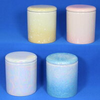 ミニ骨壺2寸カラー直径6.3cm高6.7cmシリコンパッキンラスターブルーラスター白ゆずさくら
