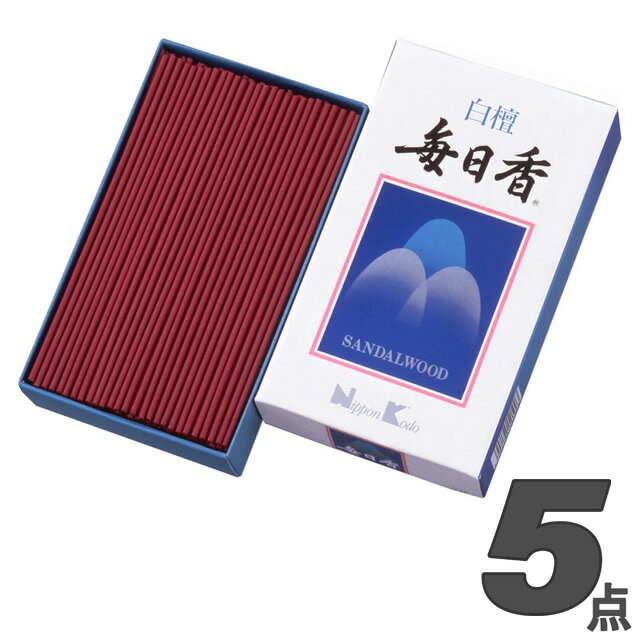 Rakuten - 白檀毎日香 徳用バラ詰 160g 日本香堂 121【×5個セット】線香