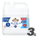 キレイキレイ 薬用 泡ハンドソープ プロ 無香料 詰め替え 4L (×3本セット) ライオン 業務用 (コック付き) 大容量