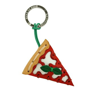 La Cuoieria ラ・クオイエリア イタリア 直輸入 レザーキーホルダー ピザ イタリア製 レザー 本革 キーリング キーチャーム チャーム ピッツァ pizza かわいい フード モチーフ マルゲリータ レディース メンズ ギフト プレゼント