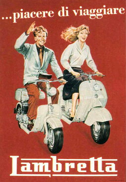 [【ISTITUTO FOTOCROMO ITALIANO / I.F.I】 ポスター/ラッピングペーパー 50×70 LAMBRETTA CR038 ] (ポスター)【ランブレッタ オートバイ イタリア 広告 ヴィンテージ インテリア アート 縦長 レトロ】【RCP】