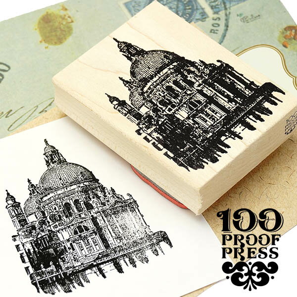 直輸入 ラバースタンプ 100プルーフプレス 100 Proof Press #5470 ベネチア教会 Venician Church はんこ アンティーク ヴィンテージ レトロ イタリア ヴェネチア クラシック 建築