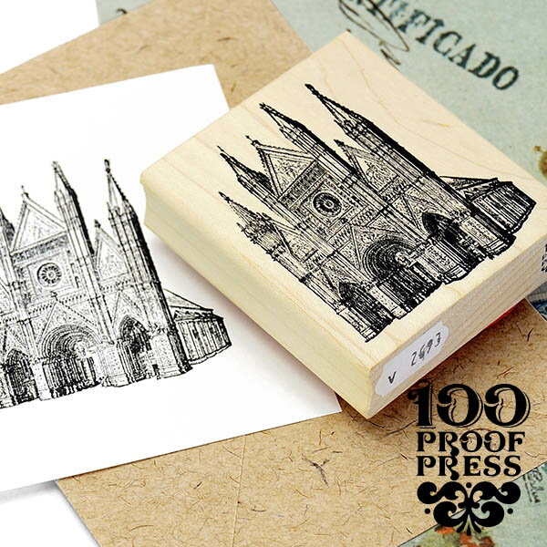 ラバースタンプ 100プルーフプレス 100 Proof Press #2693 ノートルダム大聖堂 Notre Dame Cathedral はんこ アンティーク ヴィンテージ レトロ ヨーロッパ フランス パリ