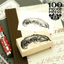 ラバースタンプ 100プルーフプレス 100 Proof Press #5852 Feather, Dark Left はんこ アンティーク ヴィンテージ レトロ クラシック 文具 ステーショナリー 羽ペン