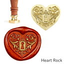 シーリングスタンプ ヘッド < Heart Rock > ハート型 変形 鍵 南京錠 adesso 交換用 スタンプヘッド シーリングワックス 封蝋 おしゃれ かわいい 付け替え 招待状 結婚式 diy 手紙 単品 替えスタンプ