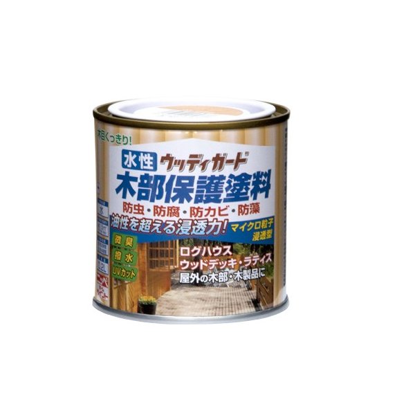 ペンキ 水性 塗料 ニッペ ウッドデッキ 木部 防虫 防腐 防かび 水性塗料 | 水性ウッディガード 0.2L