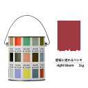 【スーパーセール対応 50%OFF】 ペンキ 水性塗料 DIY ROOMBLOOM Matte nightbloom 1kg 赤 紫 レッド パープル 日本ペイ...