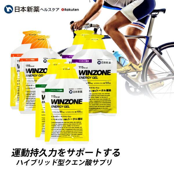 マラソン サプリ WINZONE ENERGY GEL (ウィンゾーン エナジージェル) お試し3味6袋セット (各2個) 日本新薬 持久力 …