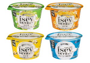 Isey SKYR（イーセイスキル）4種セット（プレーン・バニラ・バニラオレンジピール入りソース・バニラマスカットソースナタデココ入り）105g×6個×4種