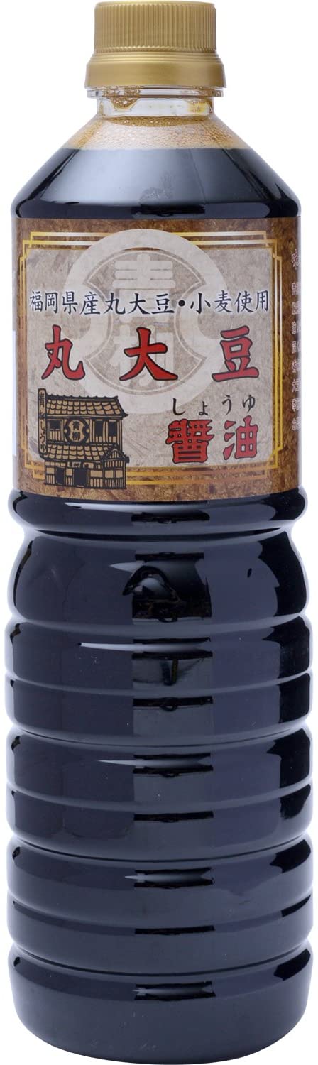 [青柳醤油] 丸大豆しょうゆ 1L /九州 福岡 こうじ 糀 こいくち しょうゆ だし 味噌