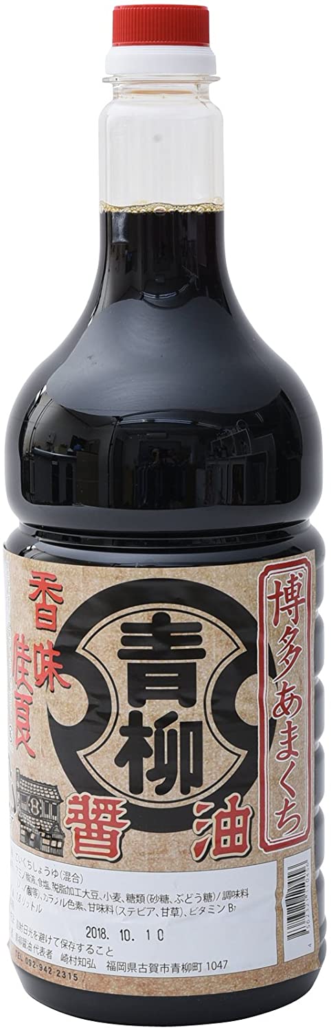 [青柳醤油] 博多あまくちしょうゆ 1.8L /博多 醤油 濃口 甘口 老舗 九州 福岡 うすくち 淡口