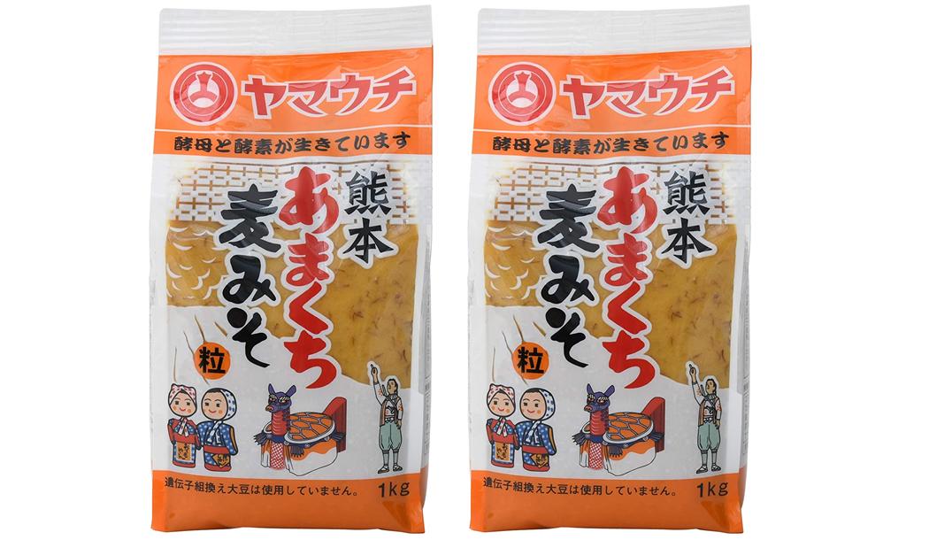 [山内本店] 味噌 熊本 あまくち 麦みそ 1000g×2個