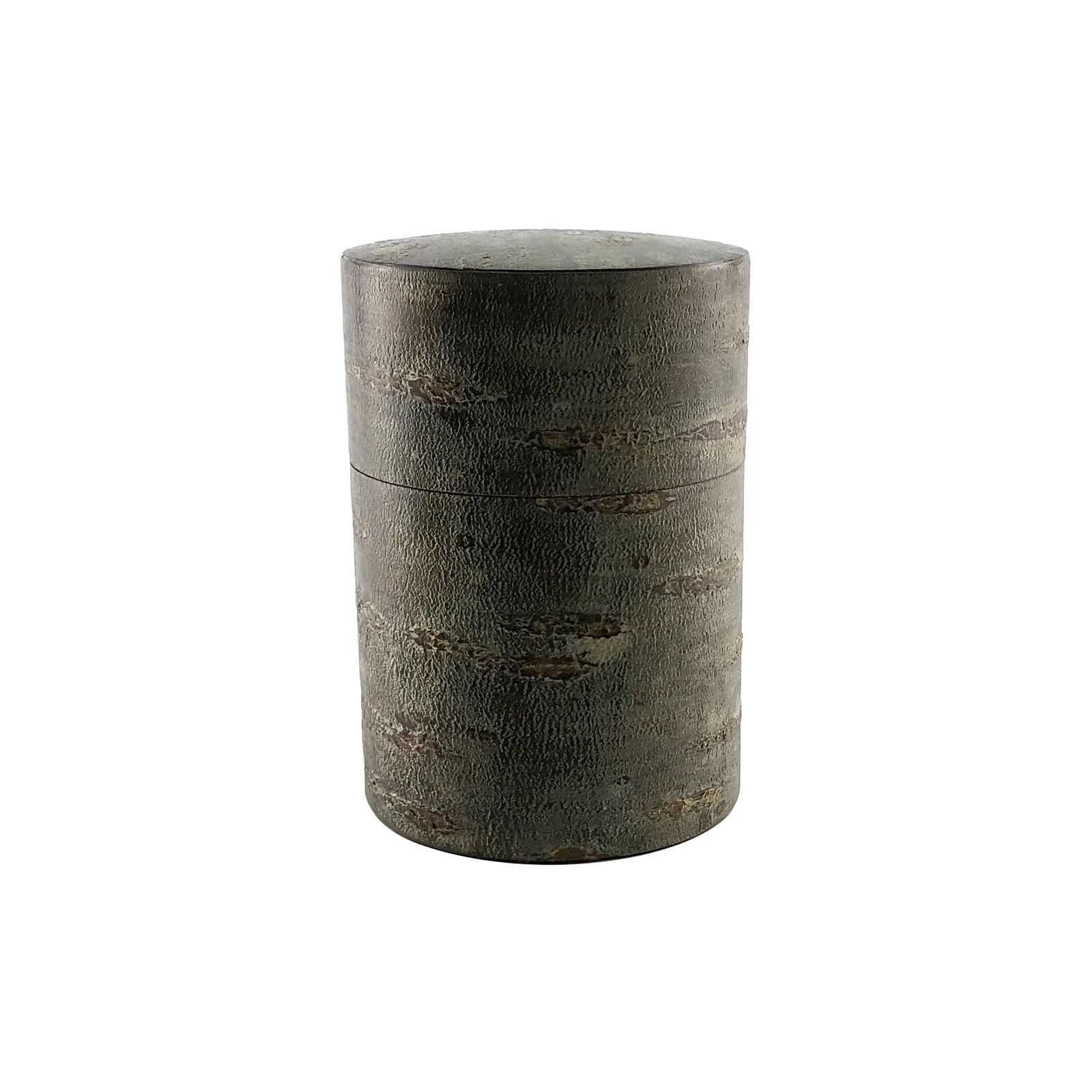 茶筒 樺細工 総皮茶筒 大 霜降 送料無料 茶筒 素敵 プレゼント お茶 [角館伝四郎]