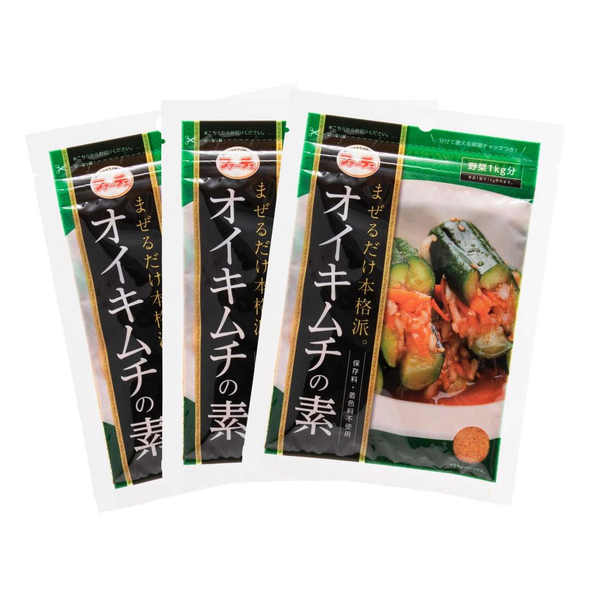 送料無料 [ファーチェフーズ] オイキムチの素 88g×3袋/花菜/韓国食品/花菜/韓国料理/白菜キムチ/大根/きゅうり/簡単