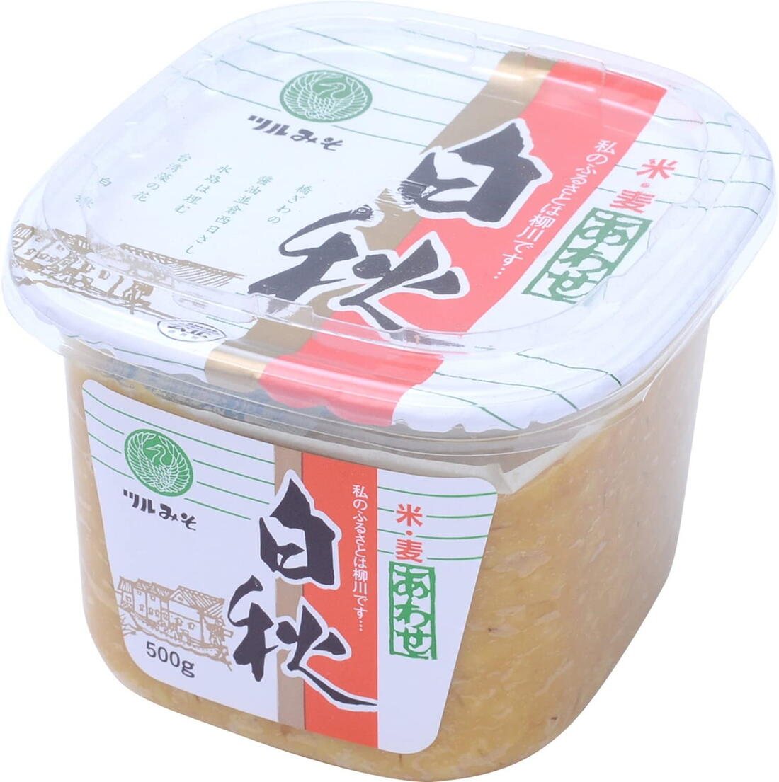 [鶴味噌醸造] ツルみそ 白秋 あわせみそ 500g /国産 福岡県 九州 柳川 味噌 米こうじ 麦こうじ