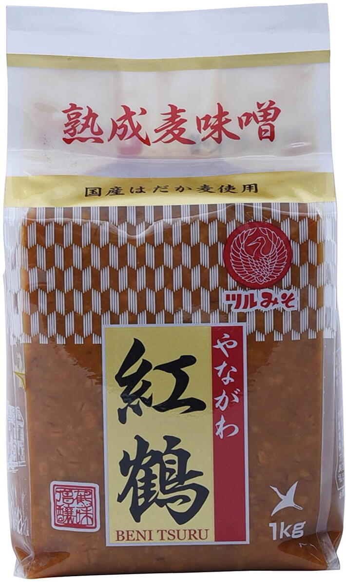  ツルみそ 白秋 熟成麦みそ 紅鶴 1kg /国産 福岡県 九州 味噌 熟成