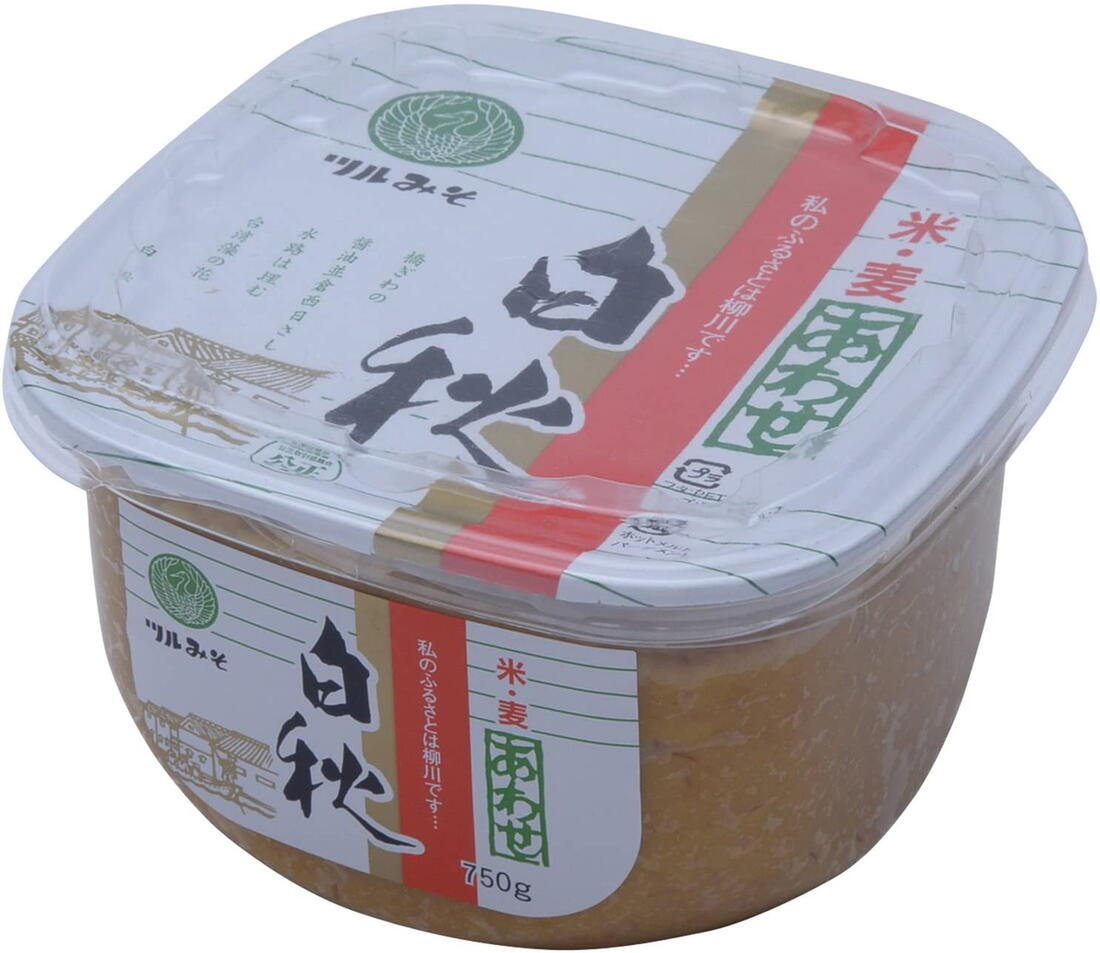 [鶴味噌醸造] ツルみそ 白秋 あわせみそ 750g /国産 福岡県 九州 柳川 味噌 米こうじ 麦こうじ 合わせ味噌