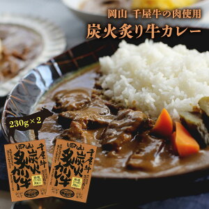 [哲多すずらん食品加工] 岡山 千屋牛炭火炙り牛カレー 230g×2 /岡山 新見 奥備中高原 哲多町 和牛 千屋牛 カレー