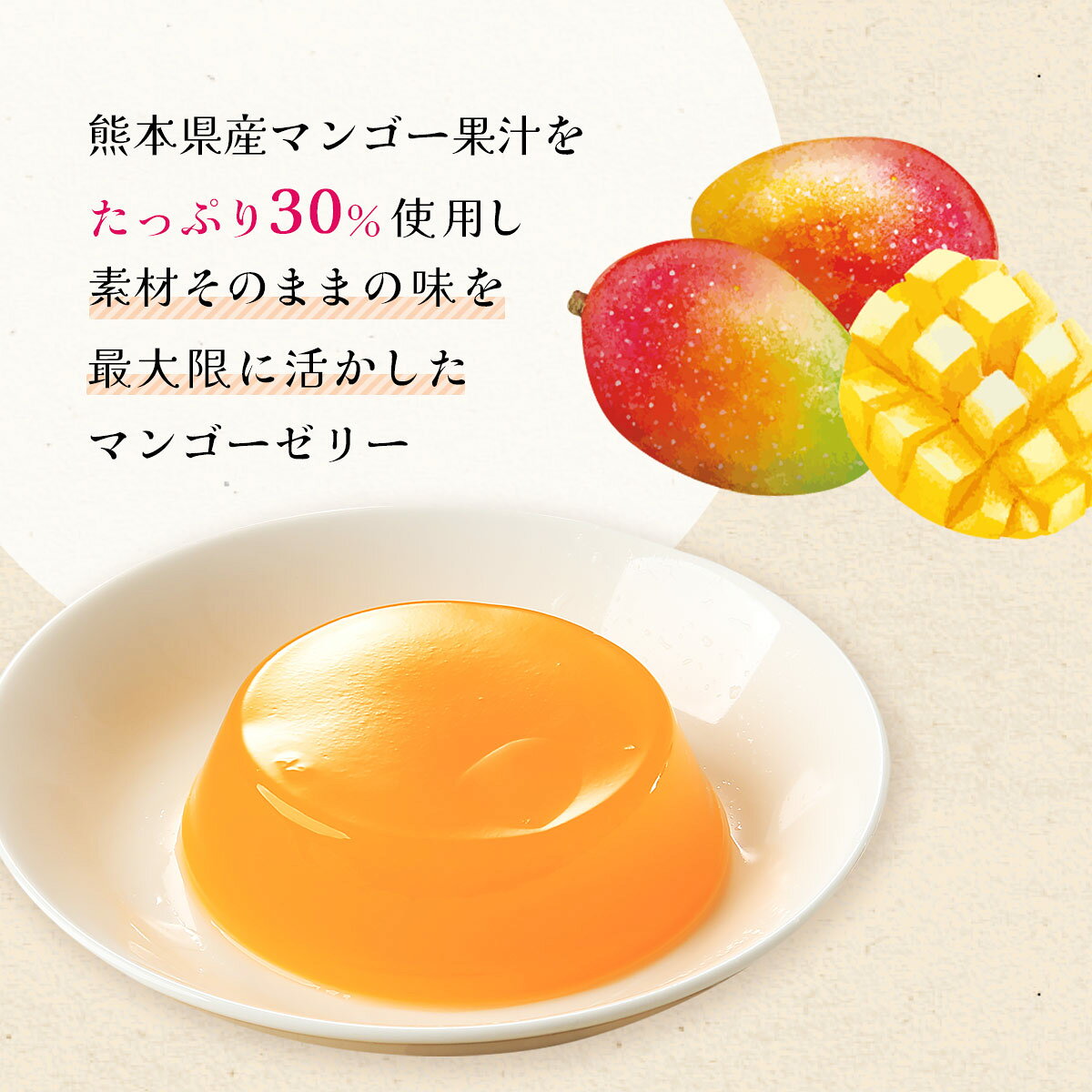 ゼリー [七城町特産品センター] マンゴーゼリ...の紹介画像2