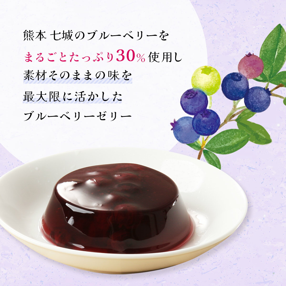 ゼリー [七城町特産品センター] ブルーベリー...の紹介画像2