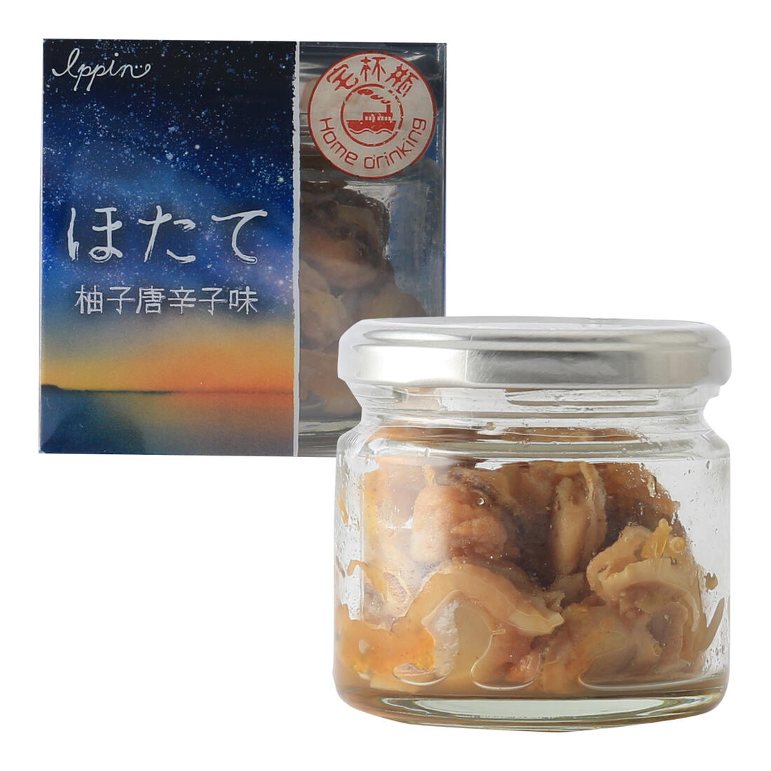 [宝食品] ほたて瓶詰め 宅杯瓶 ほたて 柚子唐辛子味 65g /おつまみ つまみ 家呑み 父の日 高級つまみ 帆立 ピリ辛 瓶詰め お酒 ハイボール 日本酒