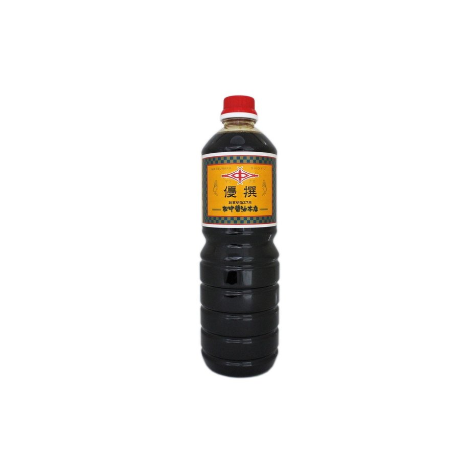 [松中醤油] 優撰 1000ml/九州/濃口醤油/天然醸造/甘口/こいくちしょうゆ/福岡県/肉じゃが/ぶり大根/博多がめ煮