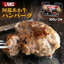 [LARKS] ハンバーグ 阿蘇あか牛ハンバーグ 2個入(100g×2) 熊本県 阿蘇あか牛肉料理認定店 お取り寄せグルメ ギフト 誕生日プレゼント お礼の品 冷凍ハンバーグ ラークス