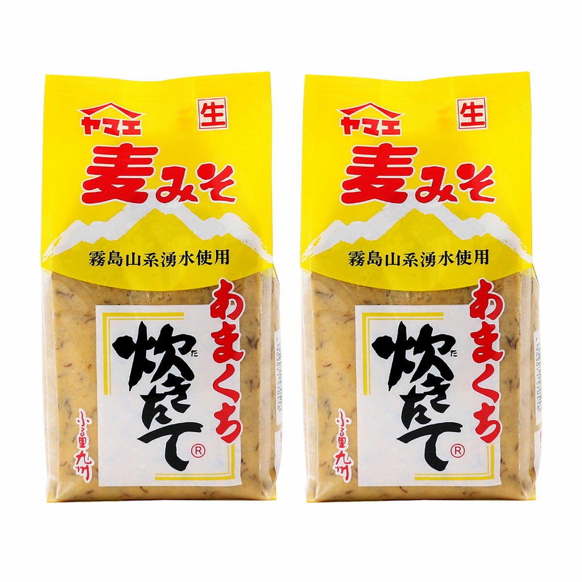 調味料 味噌 麦みそ ヤマエ食品 味噌 麦みそ あまくち 炊きたて 1kg×2個セット /味噌 ムギみそ 甘口味噌 あまくちみそ 味噌汁 九州 南九州 ふるさとの味 なまみそ 故郷 みそ汁