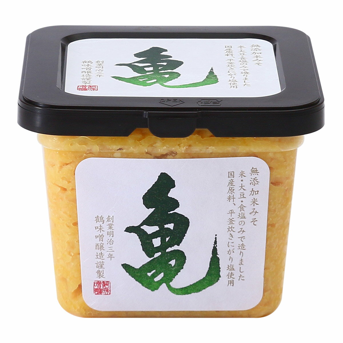 [鶴味噌醸造] みそ 無添加米みそ 亀 500g /ツルみそ 味噌 米味噌 福岡県 無添加みそ 無添加味噌 カップ入り カップ味噌 国産 無添加米みそ