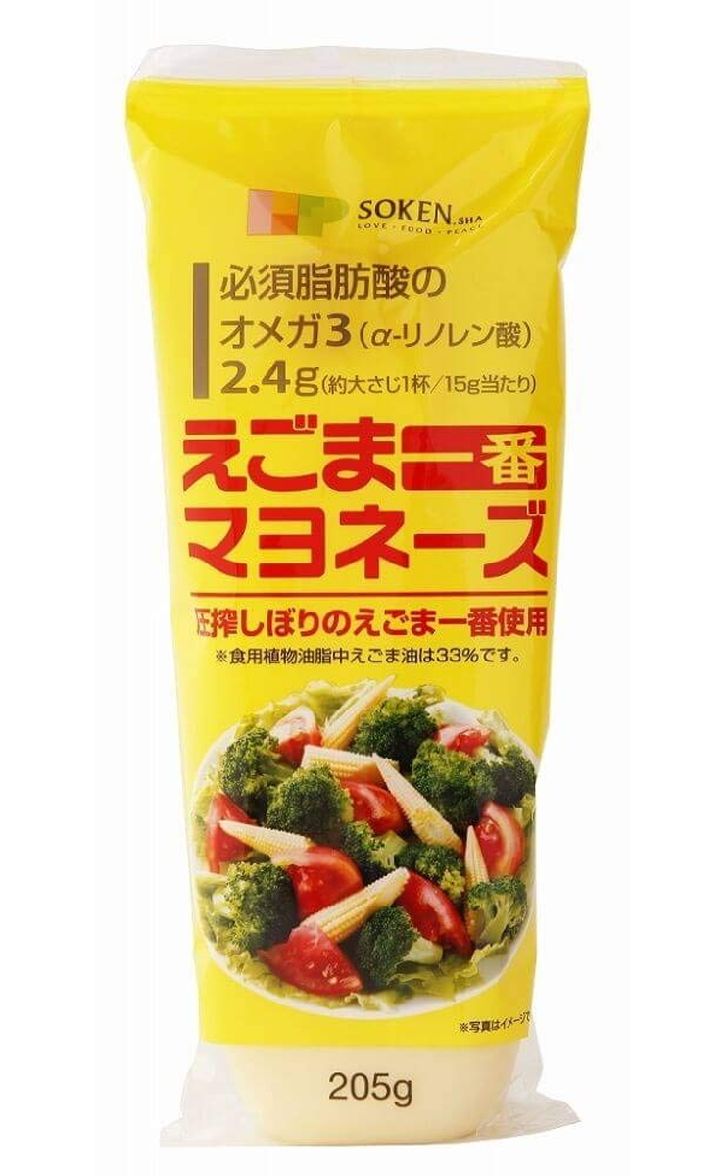 【スーパーセール価格】調味料 マヨネーズ 健康自然食品 生協 化学調味料不使用 創健社 えごま一番マヨネーズ 205g