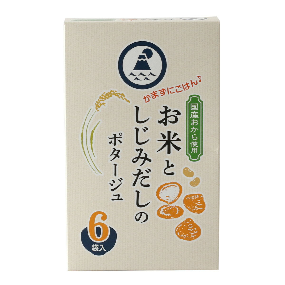 【商品特徴】国産おからとお米にしじみだしを加え素材の旨みを引き立たせました。 香り豊かな味わいのまろやかなやさしい口溶けのポタージュです。 商品説明メーカー所在地 原材料 米(国内産)、ポテトフレーク、乾燥おから、いわし煮干粉末、食塩、しじみだし顆粒、乾燥しじみ粉末/調味料(アミノ酸等)、甘味料(甘草、ステビア)、酸化防止剤(ビタミンE) サイズ 185×110×33(mm) 原産国 日本 内容量 90g (15g×6袋) アレルギー表示 乳成分、小麦、大豆 温度帯 常温 メーカー名 はぎの食品株式会社愛媛県伊予郡松前町神崎桜木714-1