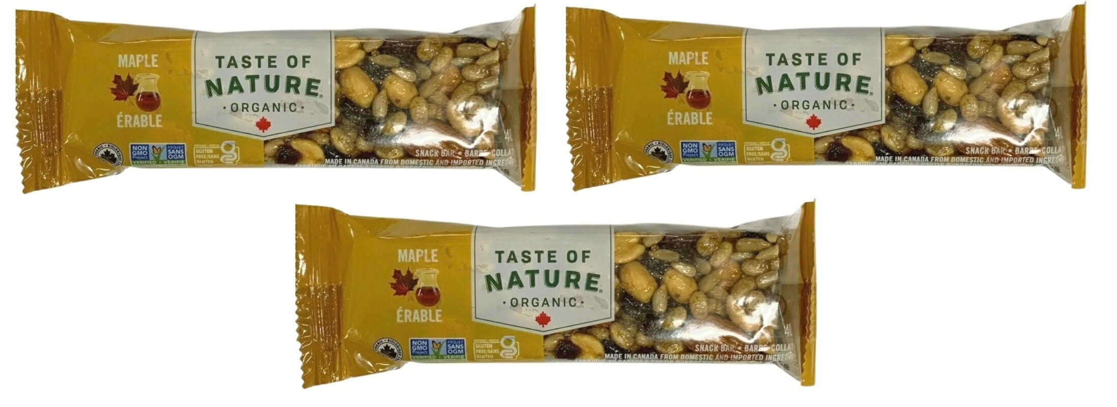 送料無料 [むそう商事] ナッツ類 オーガニックフルーツ＆ナッツバー・メープル 1本×3 /間食 おやつ 小..