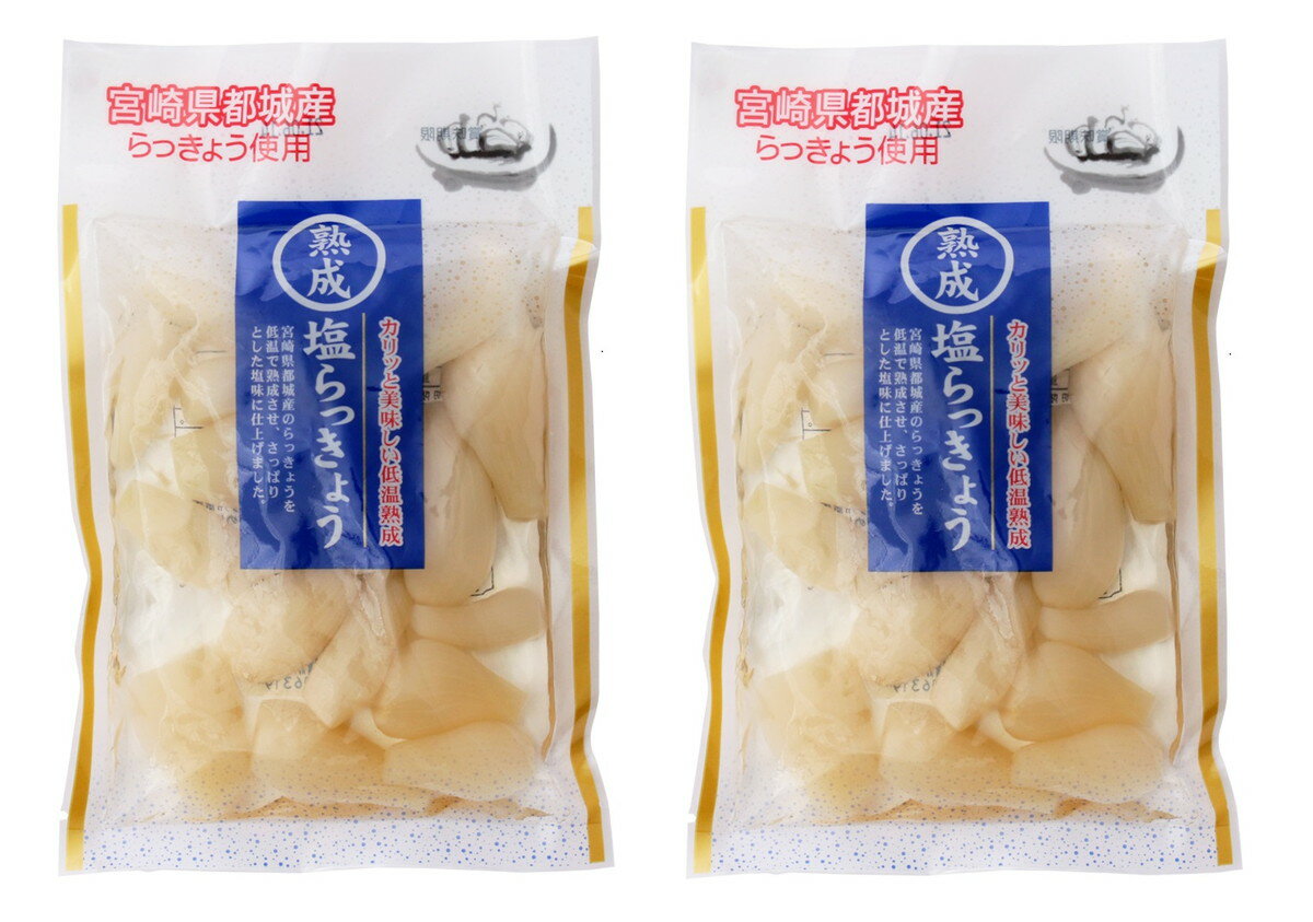 送料無料 [上沖産業] らっきょう漬け 熟成 塩 らっきょう 90g×2袋セット/国産/漬物/宮崎/九州産/らっきょう/ラッキョウ/らっきょう漬け/漬物/お取り寄せ/グルメ/ギフト/らっきょ/道の駅/ご当地/野菜