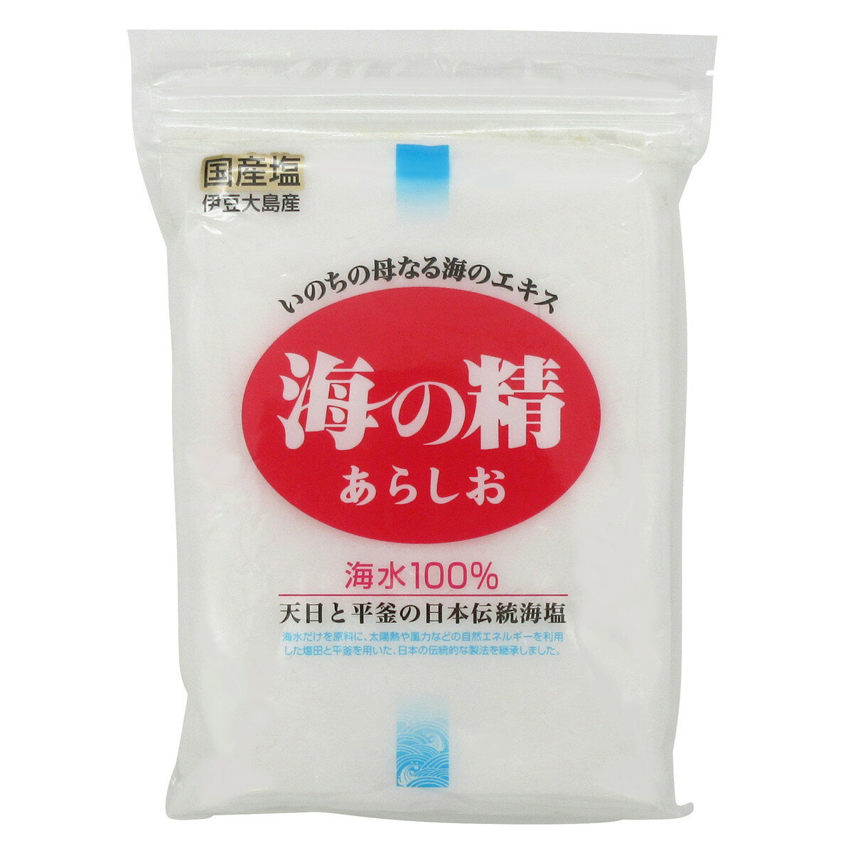 [海の精] 塩 国産塩 伊豆大島産 あらしお 500g /調味料 しお 塩 関東 東京都 東京 伊豆大島 漬物 漬け物 和食 洋食 中華 調理 料理 塩蔵 味噌 焼き魚 食塩 伝統 無添加