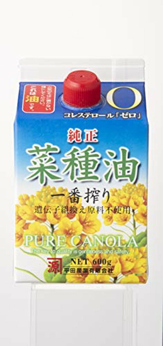 【商品特徴】オーストラリア産の非遺伝子組換え菜種原料のみを使用し、原料に圧力を加えて搾り出す【一番搾り】のサラダ油です。 油の不純物はお酢とお湯で洗い、その後、脱色・脱臭を行ないます。 ドレッシングやマヨネーズ、炒め物や揚げ物など様々な料理にお使い頂けます。 商品説明メーカー所在地 原材料 食用なたね油 サイズ 85×85×150(mm) 原産国 オーストラリア 内容量 600g 温度帯 常温 メーカー名 平田産業有限会社福岡県朝倉市甘木1330番地