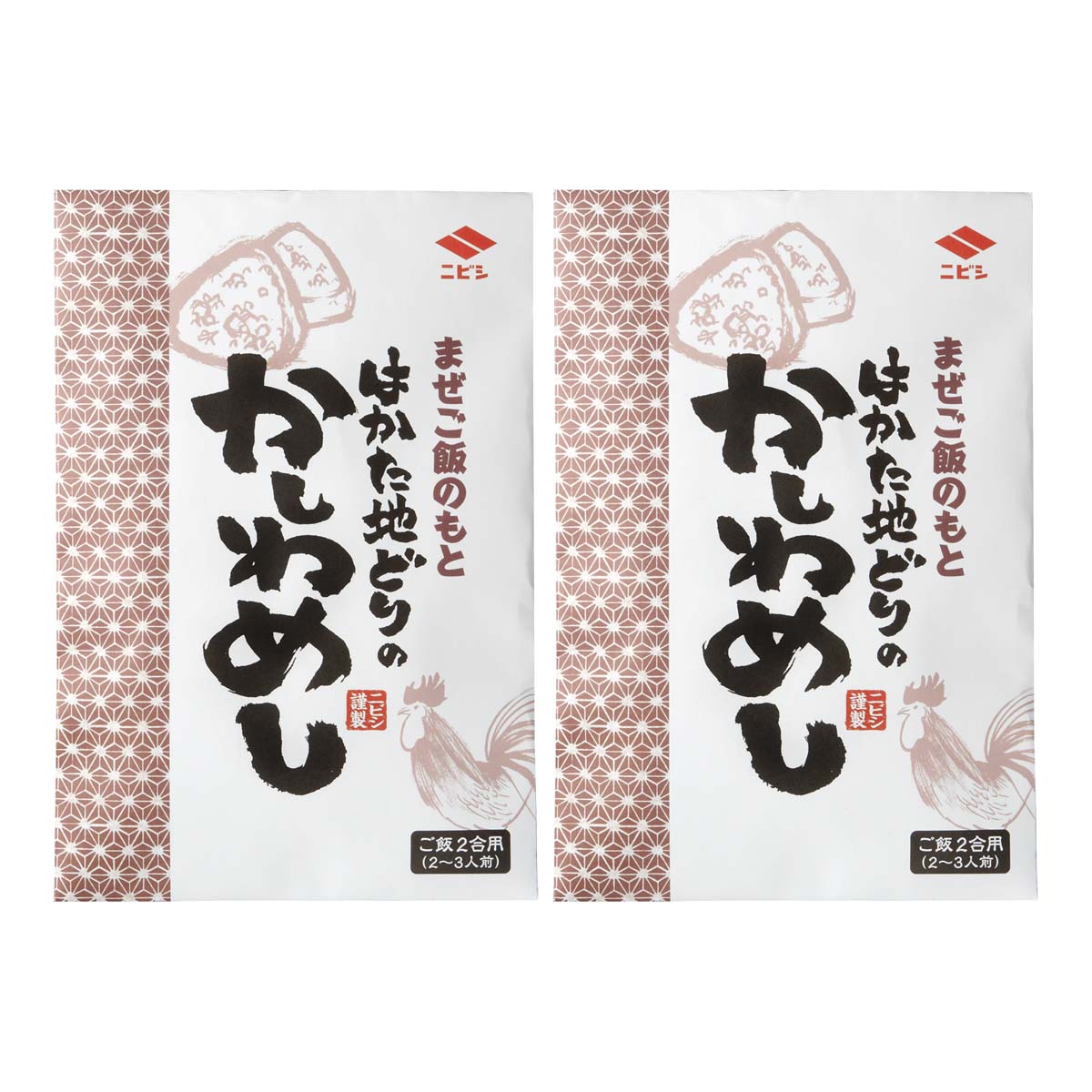 送料無料 [ニビシ醤油] 混ぜご飯の素 はかた地どりのかしわ飯の素 195g 2合用×2袋セット /まぜご飯のも..