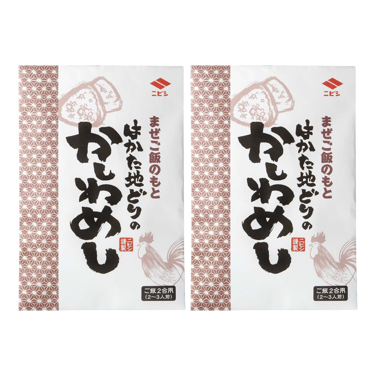 【商品特徴】九州、特に福岡のうどん店では大抵のお店に並んでいる「かしわ飯」は、家庭でもよく食卓にのぼる親しまれた味です。 “はかた地どり”のかしわ飯の素は、地域団体商標制度に登録された「はかた地どり」を使った、風味豊かな混ぜごはんの素です。 炊きあがったご飯に混ぜるだけで、ご家庭で簡単においしい“かしわ飯”が作れます。 商品説明メーカー所在地 原材料 野菜(にんじん(国産)、ごぼう)、鶏肉、食用植物油、しょうゆ、油揚げ、砂糖、チキンオイル、煮干しエキス、食塩、酵母エキス/調味料(アミノ酸等)、豆腐用凝固剤、(一部に小麦・大豆・鶏肉を含む) サイズ - 原産国 日本 内容量 195g×2袋 アレルギー表示 小麦、大豆、鶏肉 温度帯 常温 メーカー名 ニビシ醤油株式会社福岡県古賀市駅東3-2-1