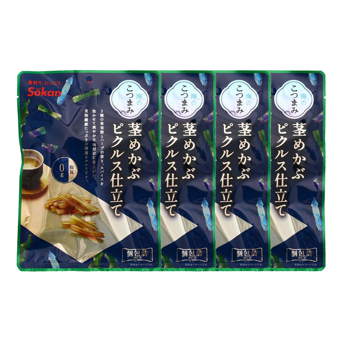 送料無料 [壮関] おつまみ 茎めかぶ ピクルス仕立て 70g×4袋セット /おやつ おつまみ こつ ...