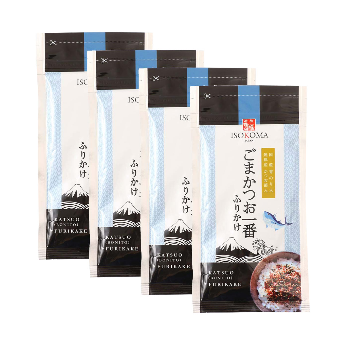 【楽天スーパーセール 10%オフ】 ふりかけ [磯駒海苔] ごまかつお一番ふりかけ 27g×4個セット /ふりかけ 国産 静岡 ご飯のお供 おにぎり 混ぜご飯 毎日ごはん グルメ かつお サクサク
