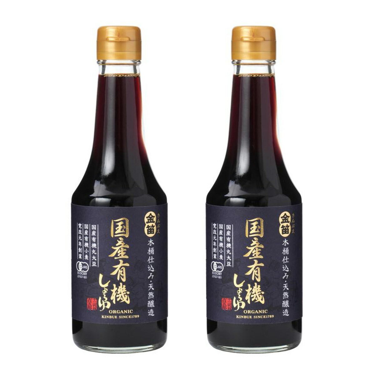 Rakuten - しょうゆ [笛木醤油] 金笛 国産有機しょうゆ 300ml×2本セット /しょうゆ 醤油 有機しょうゆ 笛木醤油 有機大豆 有機小麦 有機JAS認証 天然醸造 本醸造濃口 こいくち 国産 木桶仕込み 杉桶 老舗 昔ながら 調味料 かけ醤油 つけ醤油