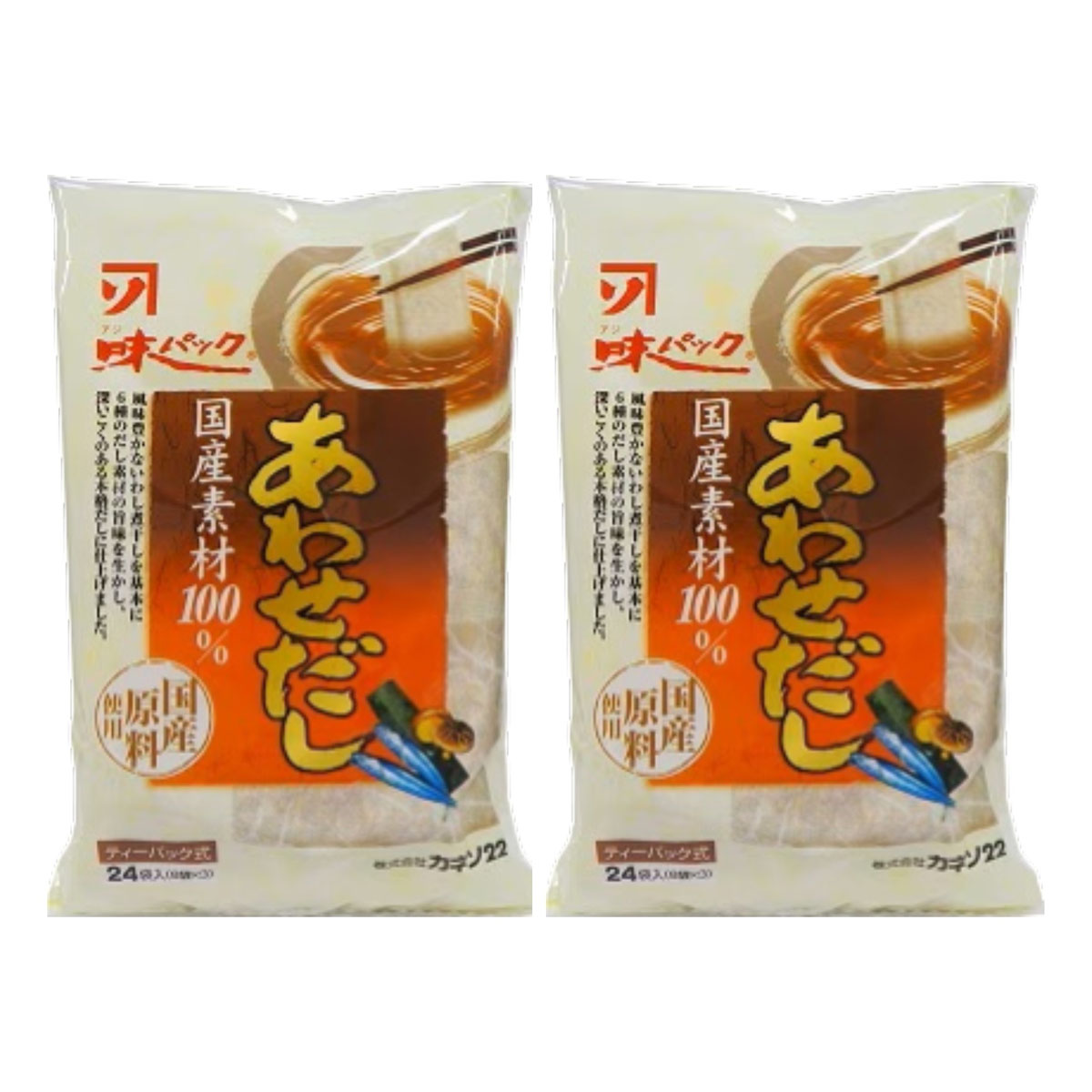 【商品特徴】いわし煮干を主原料に、あじ、かつお、さば、昆布、椎茸の6種の天然素材をバランスよく配合した、天然だしパックです。 お徳用です。 商品説明メーカー所在地 原材料 いわし煮干し(国内製造)、あじ煮干し、かつお節、さば節、昆布、椎茸 サイズ 200×115×120(mm) 原産国 日本 内容量 240g((10g×8袋)×3)×2 アレルギー表示 さば 温度帯 常温 メーカー名 株式会社カネソ22岡山県笠岡市茂平字西吉原1694-11