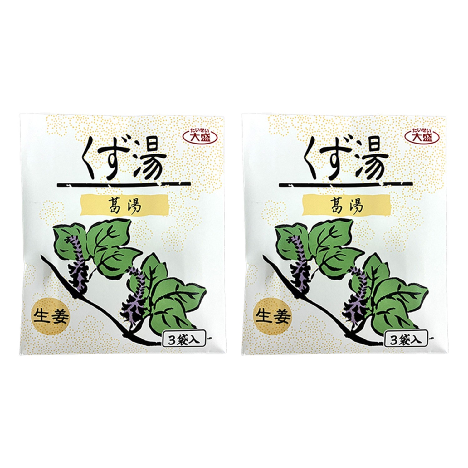 【商品特徴】大盛のくず湯は昔ながらのくず湯に、難消化性デキストリン(水溶性食物繊維)をプラスした、おなかにやさしい飲み物です。 あったかいくず湯をお子様からお年寄りまで、家族みんなでお召し上がりください。 湯のみ又はマグカップ等に本品1袋を入れ、必ず沸騰した熱湯を150程度注ぎ、よくかき混ぜ、半透明になったらお召し上がりください。 商品説明メーカー所在地 原材料 砂糖(国内製造)、粉糖、でんぷん、本くず粉末、難消化性デキストリン、しょうが粉末 サイズ 150×130×30(mm) 原産国 日本 内容量 60g(20g×3袋)×2 アレルギー表示 なし 温度帯 常温 メーカー名 大盛食品株式会社福岡県福岡市南区清水4丁目8-31
