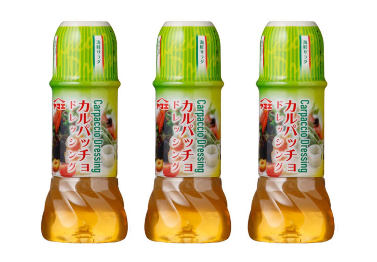 【商品特徴】粒感のある玉ねぎがポイントのカルパッチョドレッシングです。 お刺身に野菜を盛り付け、カルパッチョドレッシングをかければ、たちまちお洒落なイタリアンテイストに。 海鮮サラダ、生ハムのカルパッチョ、カプレーゼ、タコのカルパッチョなど、ご自宅で気軽にお楽しみ下さい。 商品説明メーカー所在地 原材料 醸造酢(米酢、リンゴ酢)(国内製造)、糖類(砂糖、果糖ぶどう糖液糖)、食用植物油脂(なたね油、オリーブ油)、玉ねぎ、食塩、みりん風調味料、レモン果汁、にんにく、アンチョビソース、ハーブ、香辛料/酒精、調味料(アミノ酸等)、増粘多糖類、酸味料、香料、(一部にりんご、大豆を含む) サイズ 165×65×65(mm) 原産国 日本 内容量 750ml アレルギー表示 りんご、大豆 温度帯 常温 メーカー名 ヤマエ食品工業株式会社宮崎県都城市西町3646番
