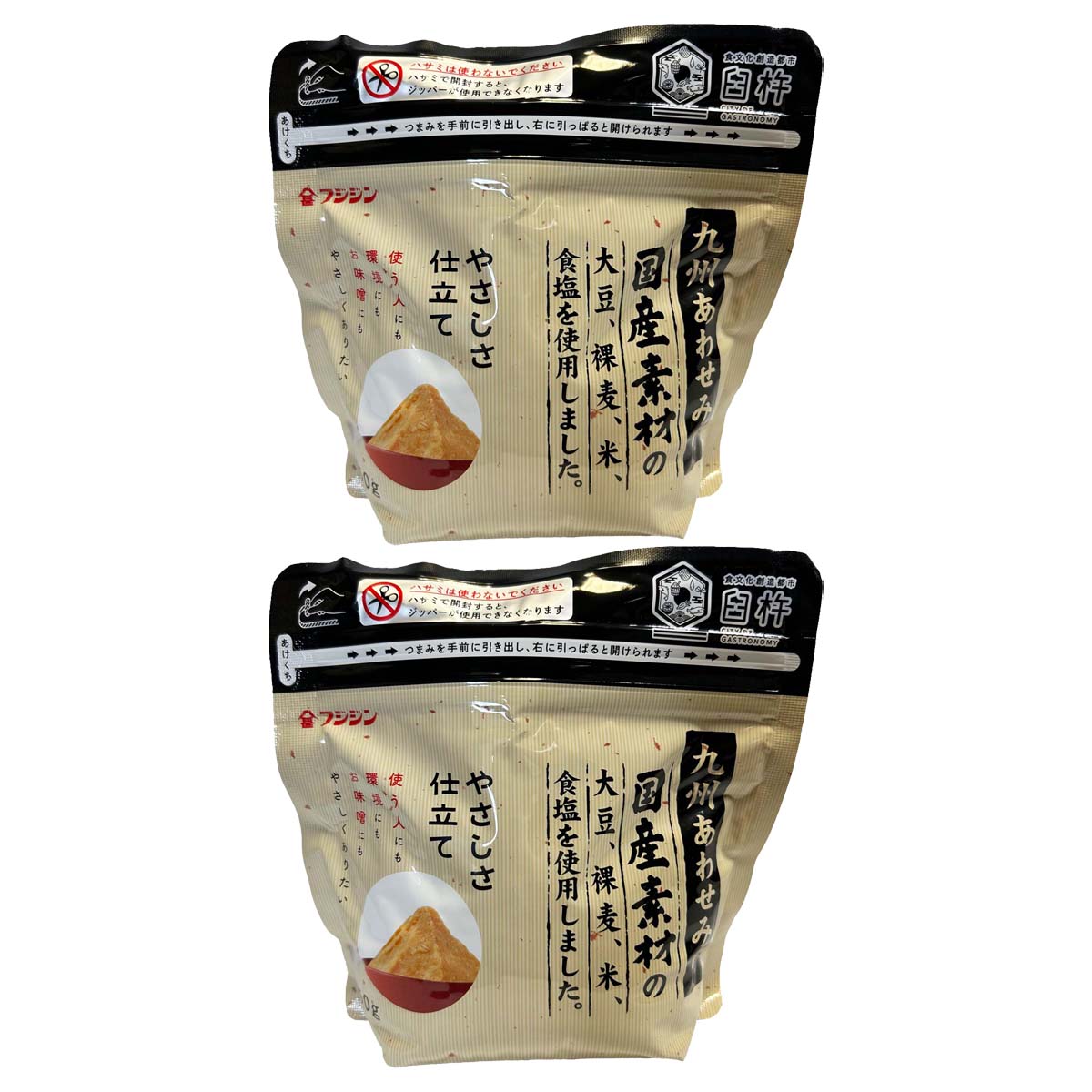 【楽天スーパーセール 10%オフ】 味噌 [フジジン] やさしさ仕立てジップ国産素材あわせみそ 450g×2個セット /味噌 みそ汁 ジップロック 便利 国産 環境 九州 大分