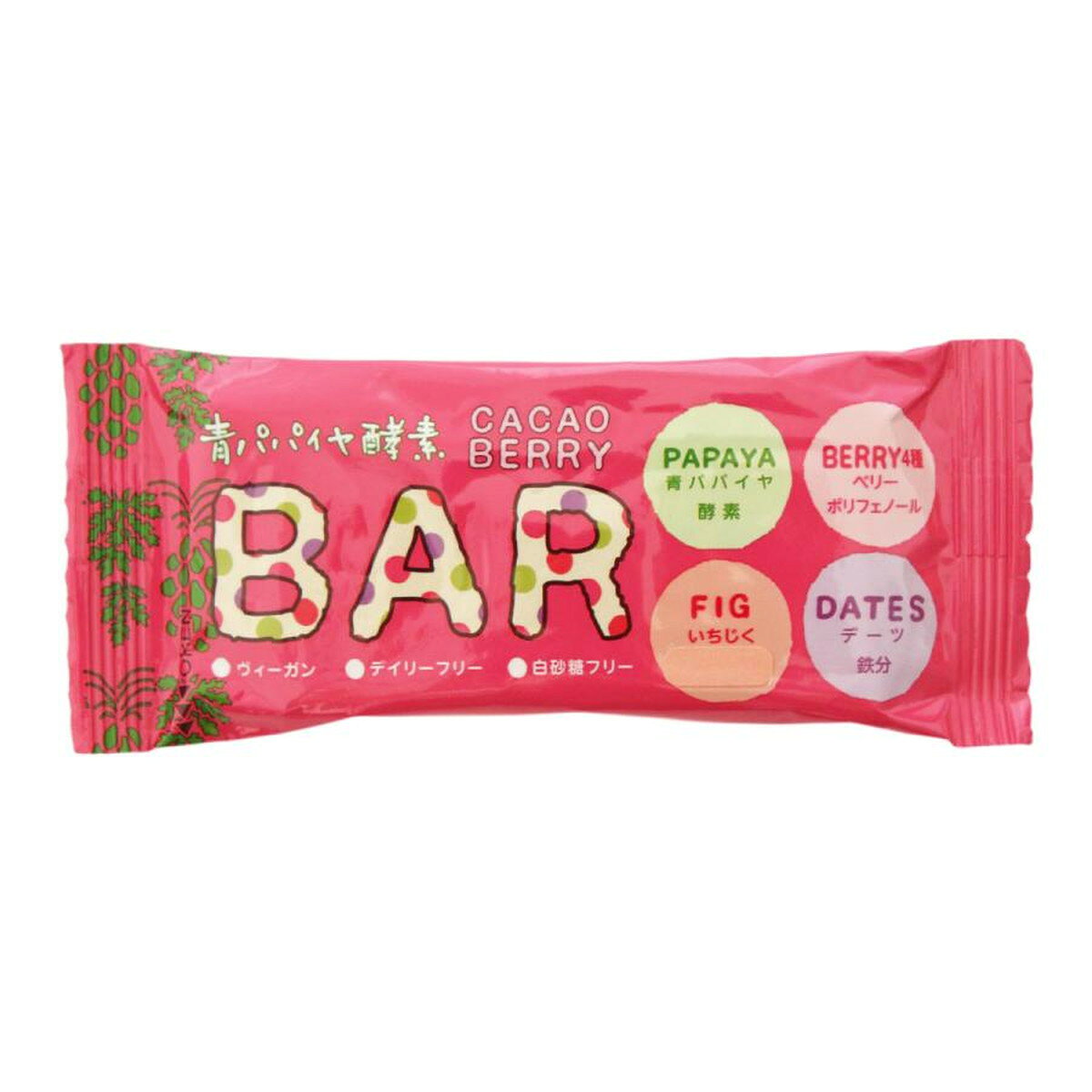 [三旺インターナショナル] お菓子 青パパイヤ酵素入り カカオバー 35g /お菓子 ダイエット 酵素 おやつ 栄養補助 間食 朝食 ギルトフリー nipponmarche-10036569 にじデパート楽天市場店 パッケージ画像
